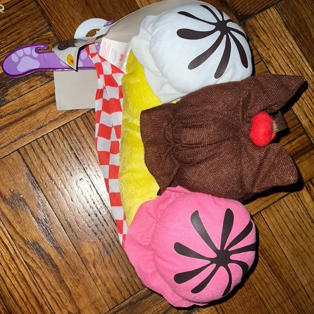 NWT ice cream sundae small dog costume